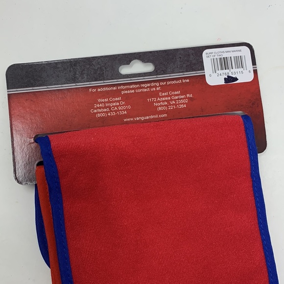 Set of 2 Burp cloths mini marine nwt by vanguard - Picture 7 of 17